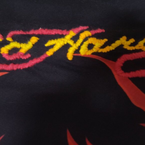 Ed Hardy Hand Embroidered Name with Flames Bandana - Picture 4 of 9
